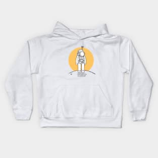 Astronauts are stepping on the moon for the first time Kids Hoodie